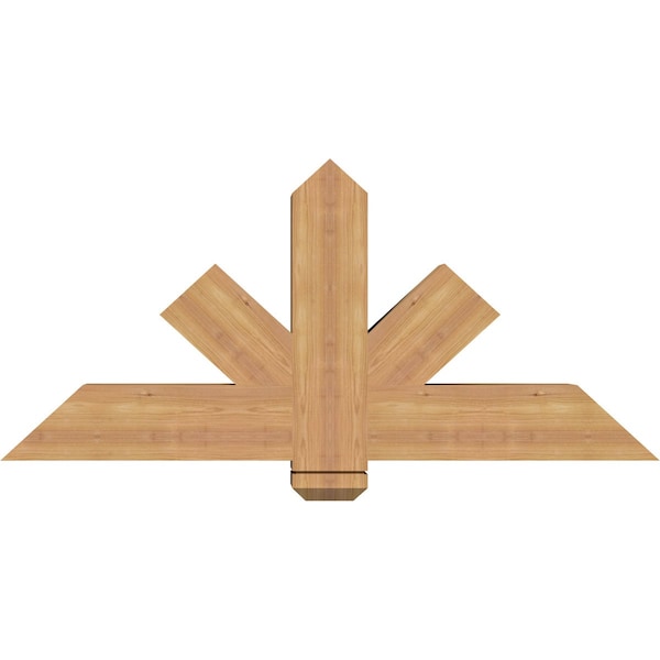 Ekena Millwork Kennewick Timber Gable Bracket, Western Red Cedar, 48"W x 22"H x 5 1/2"D x 5 1/2"F, 11/12 Pitch GBW048X22X0606KEN00SWR - main